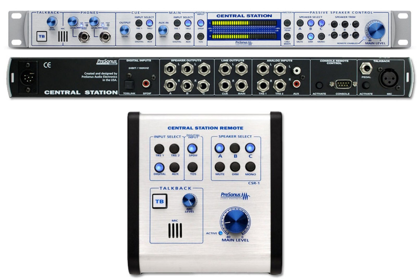 PreSonus Central Station Plus Studio Monitor Control with Remote